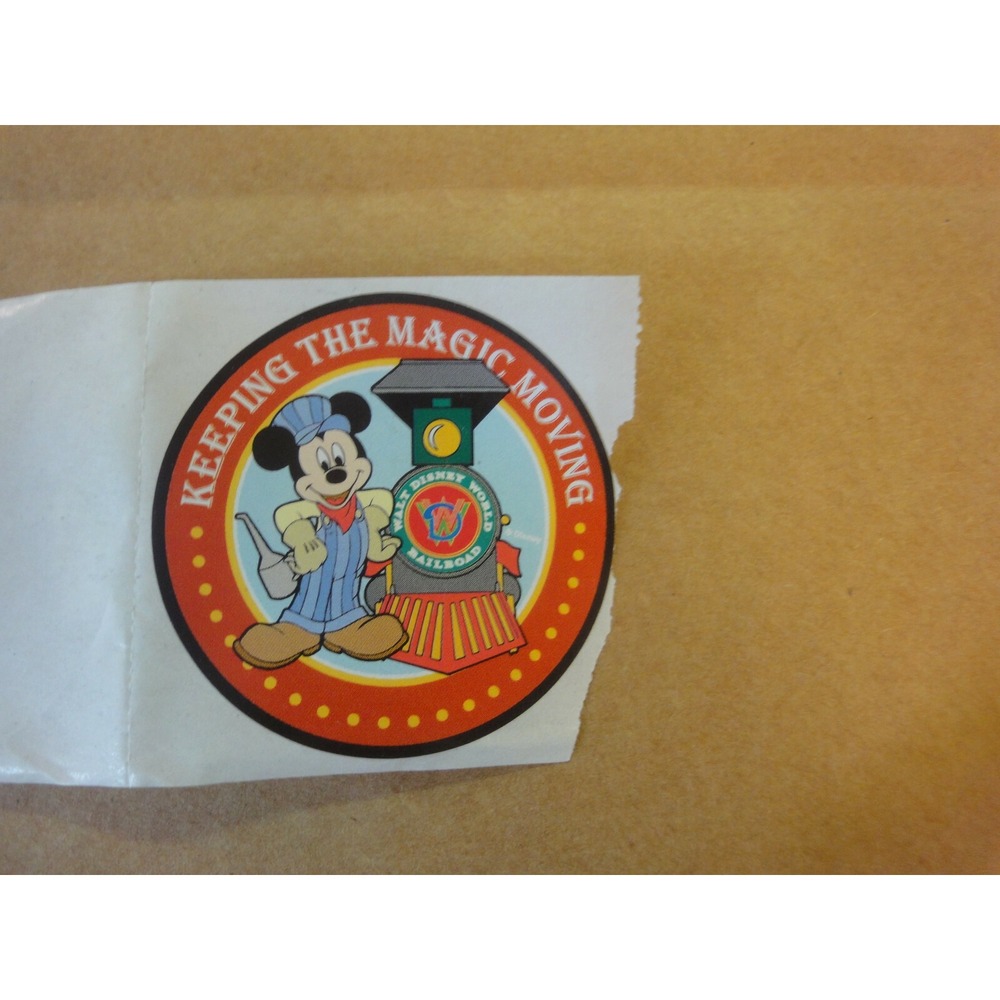 WALT DISNEY WORLD‎ RAILROAD keeping magic moving engineer Mickey train sticker